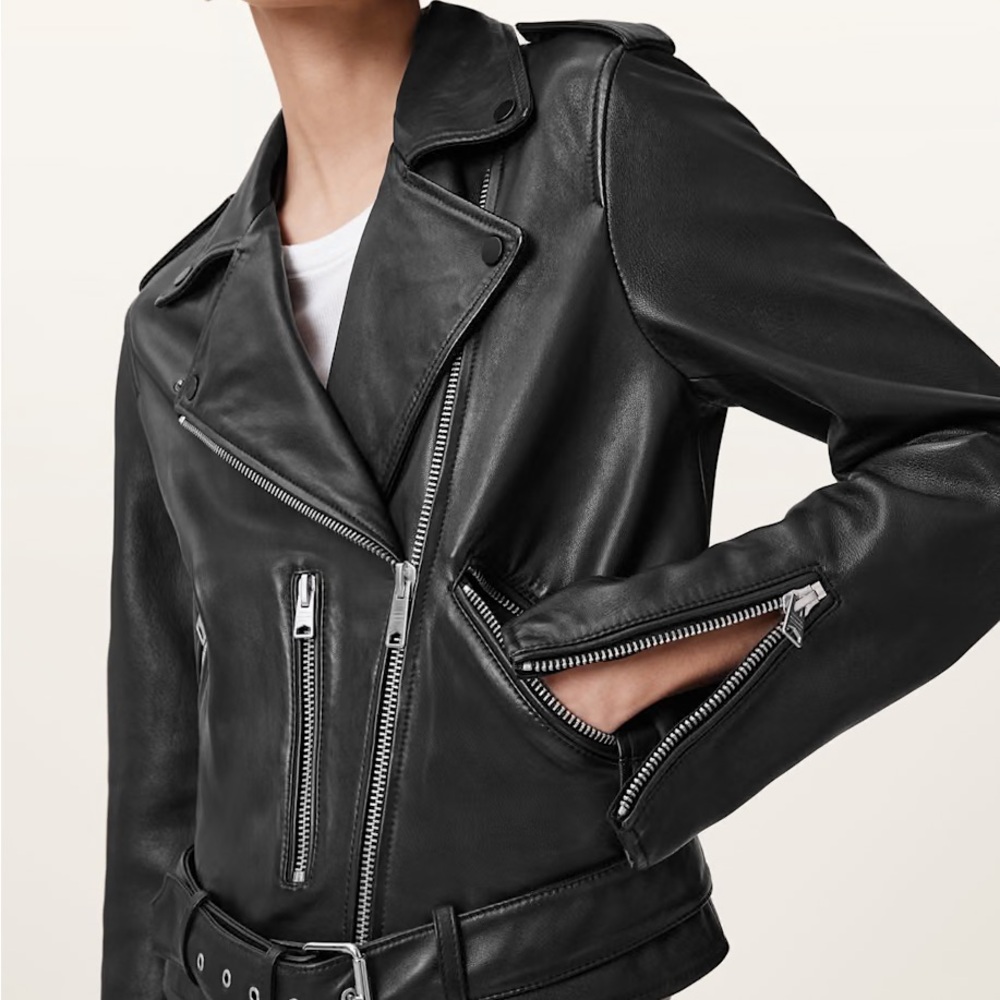 Black Leather Biker Jacket